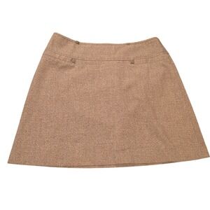 The Limited Stretch A-Line Mini Skirt Women's Size 6 Brown Heathered